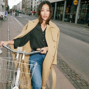 Madewell Tan Trench Coat sz small